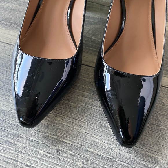 NWT Calvin Klein Natalynn Black Patent Pump Classic Shinny Block Heel Size 11 - Picture 6 of 13